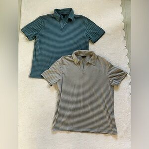 Men’s Express stripped polos, excellent, set of 2 - size XL